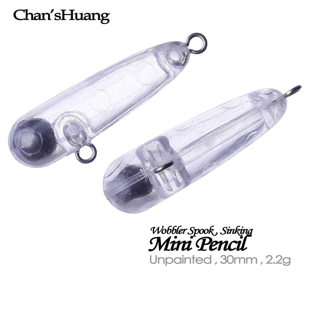 Señuelos en blanco Chan'sHuang – Mini lápiz hundible 30mm para pintar
