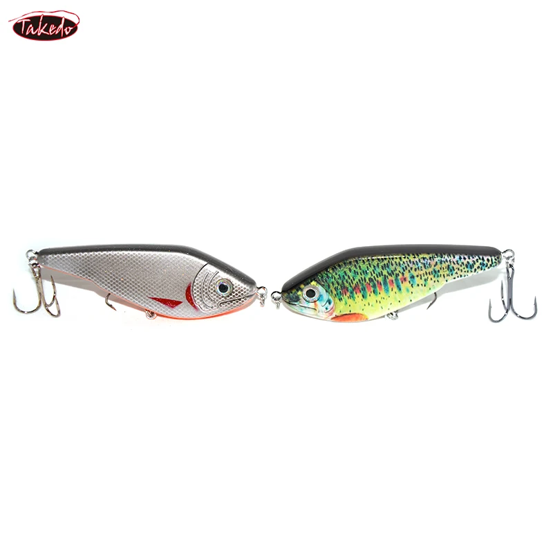 TAKEDO 12CM 51G Señuelos de pesca artificiales que se hunden Wobblers Pike Crankbait, sonajero VIB Jerk Bait - imagen 4