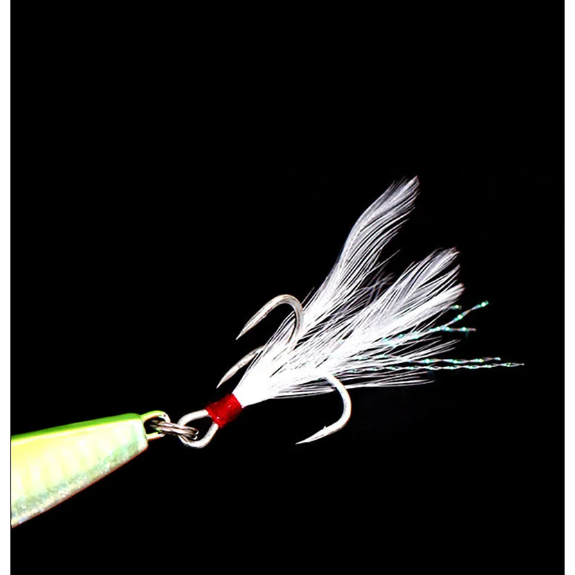 1 Uds. Fsihing anzuelo de Metal Spinner cebo 7g/10g/14g/17g/21g/30g láser Metal Jigging Umpan Casting cuchara señuelo de pesca - imagen 3