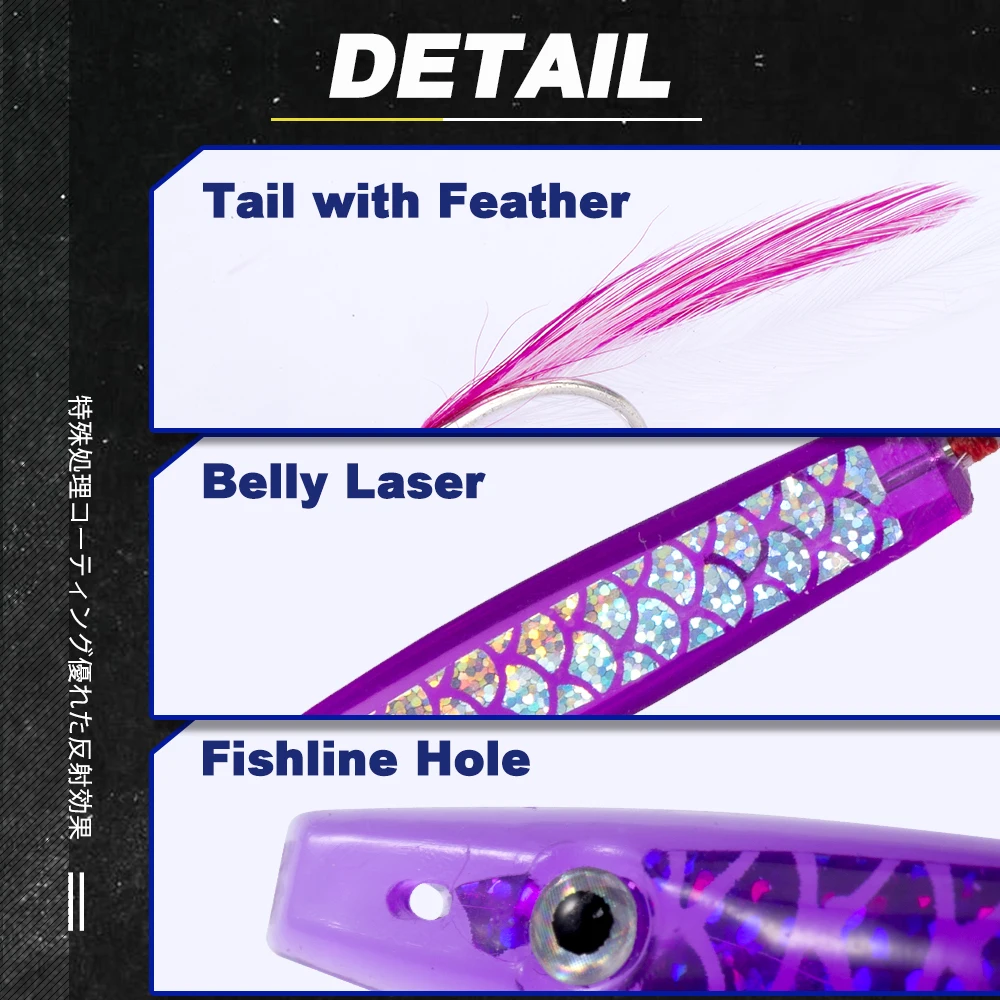 Señuelo de pesca D1 Surf Yumizuno, 6 unids/caja, Señuelos de pesca con cuchara, cebo de plástico duro para curricán, 45mm/1,2g para aparejos de Lucio Bluefish - imagen 4