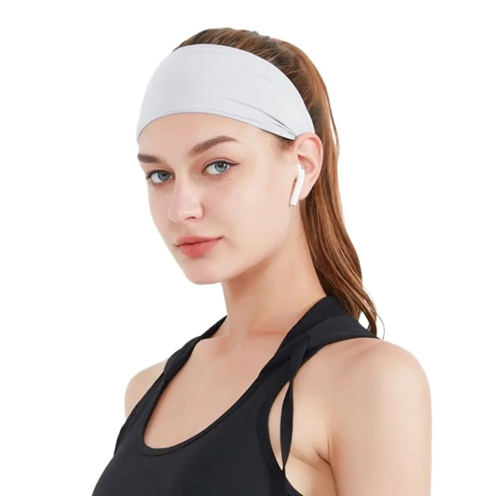 Diademas elásticas para Yoga, fibra de poliéster/el LICRA, banda para el sudor transpirable para Yoga, absorbe el sudor, banda para el cabello duradera para Yoga, bicicleta para montar - imagen 3