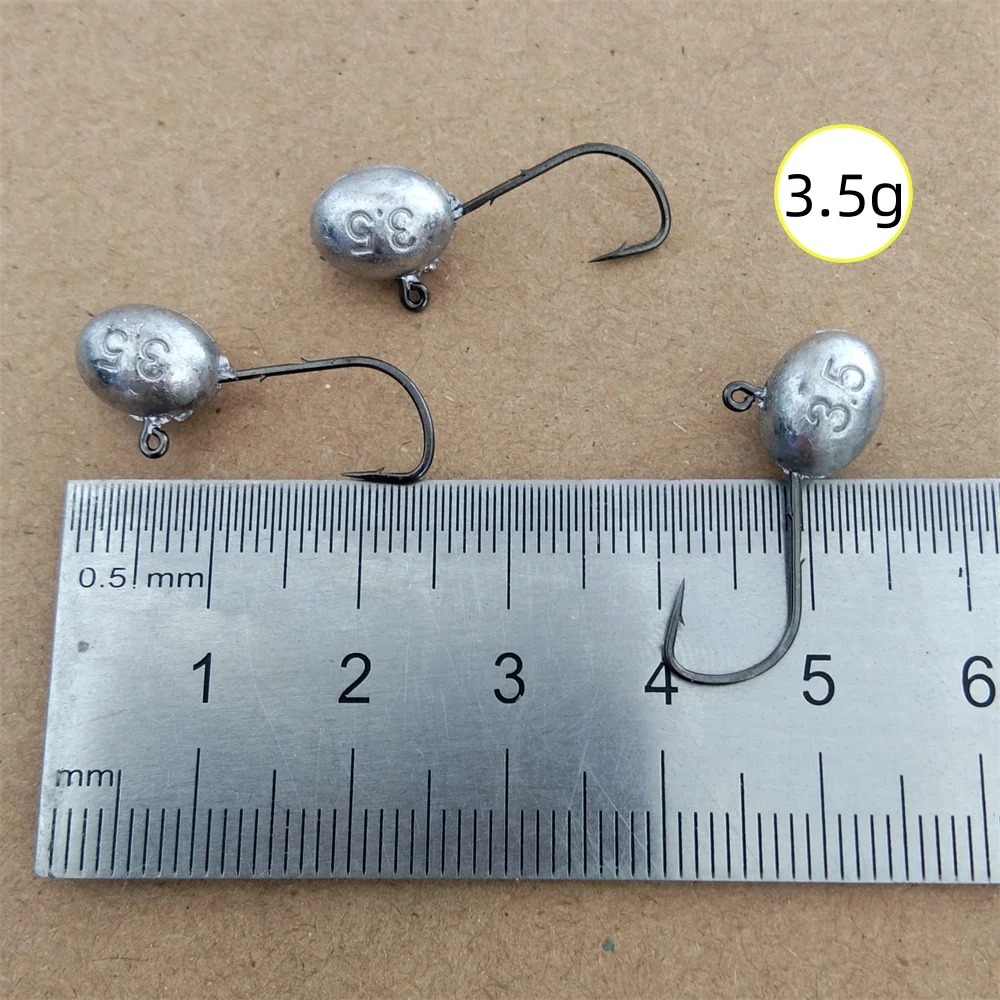 Swolfy Micro Jig Head para agua salada - anzuelo ángulo agudo con púas - imagen 2