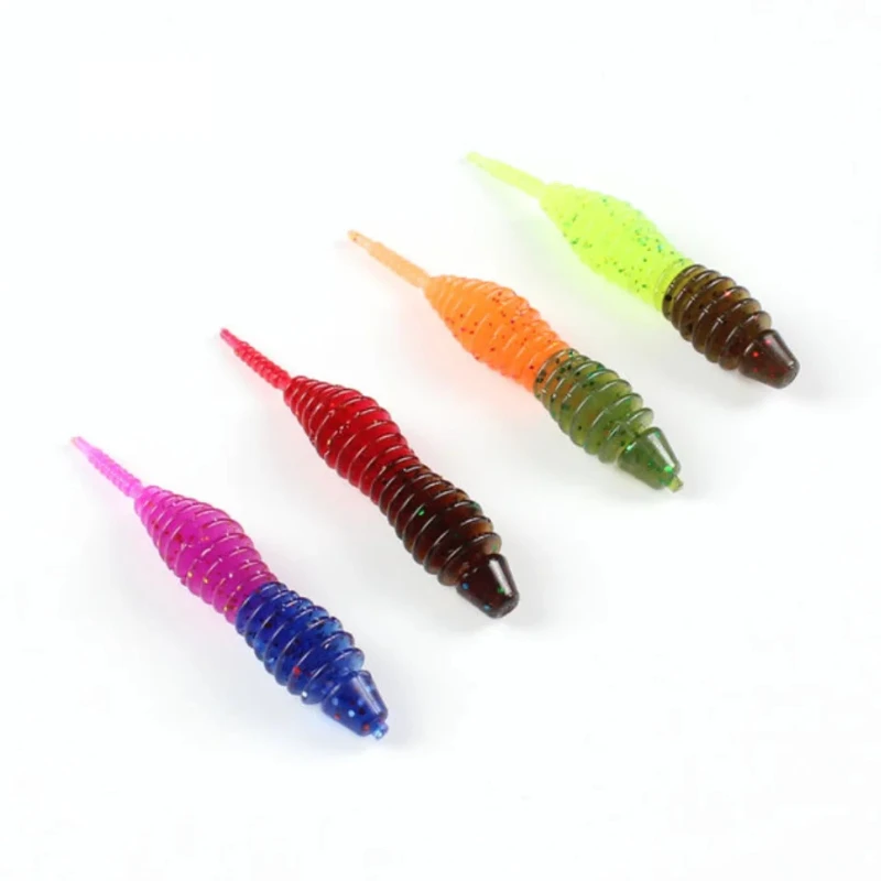 Señuelos de silicona Luya – Gusano suave 5cm para pesca ligera - imagen 5