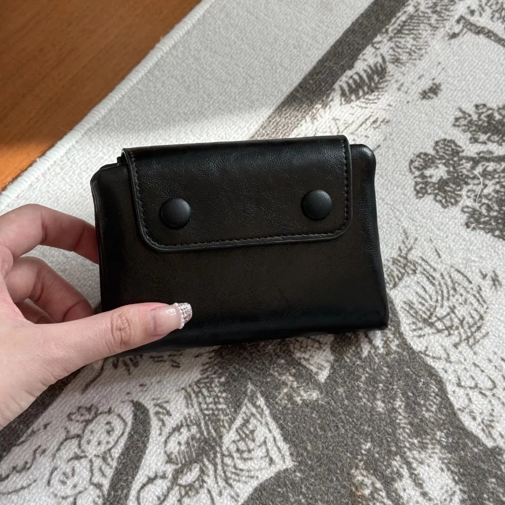 Cartera retro coreana para mujer de cuero PU con cremallera y tarjetas - imagen 3