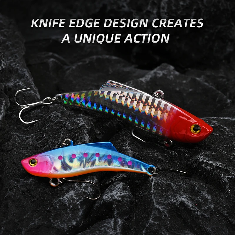 ALLBLUE-señuelo de pesca silencioso que se hunde, Wobbler sólido duro de plástico, vibración, trucha, lubina, Lucio, cebo de hielo Artificial de invierno, 8g, 18g - imagen 3