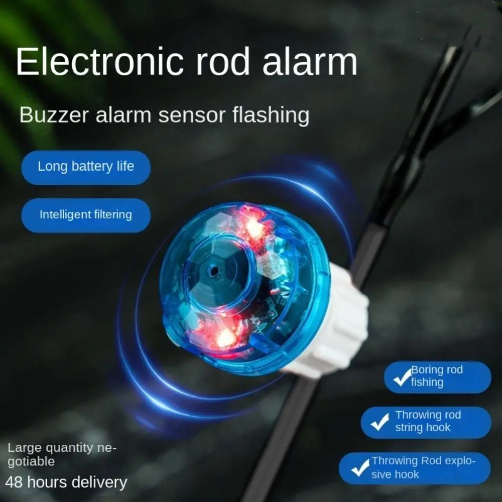 Luz de alarma de mordedura de pesca, punta de caña de pescar nocturna, Sensor de huelga, luz de alerta, indicador electrónico de mordedura, lámpara LED pesca - imagen 5