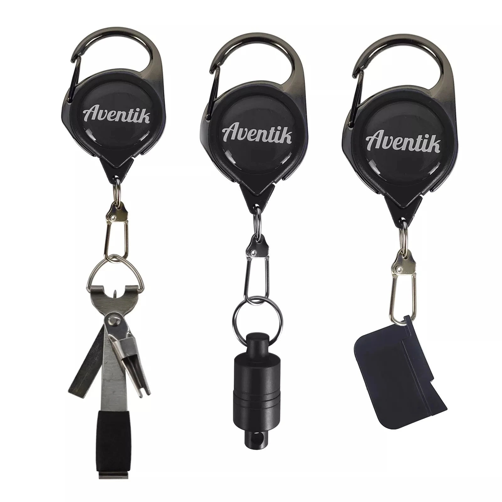 3PSC Aventik Retractor Zinger de acero inoxidable para mosca - imagen 3