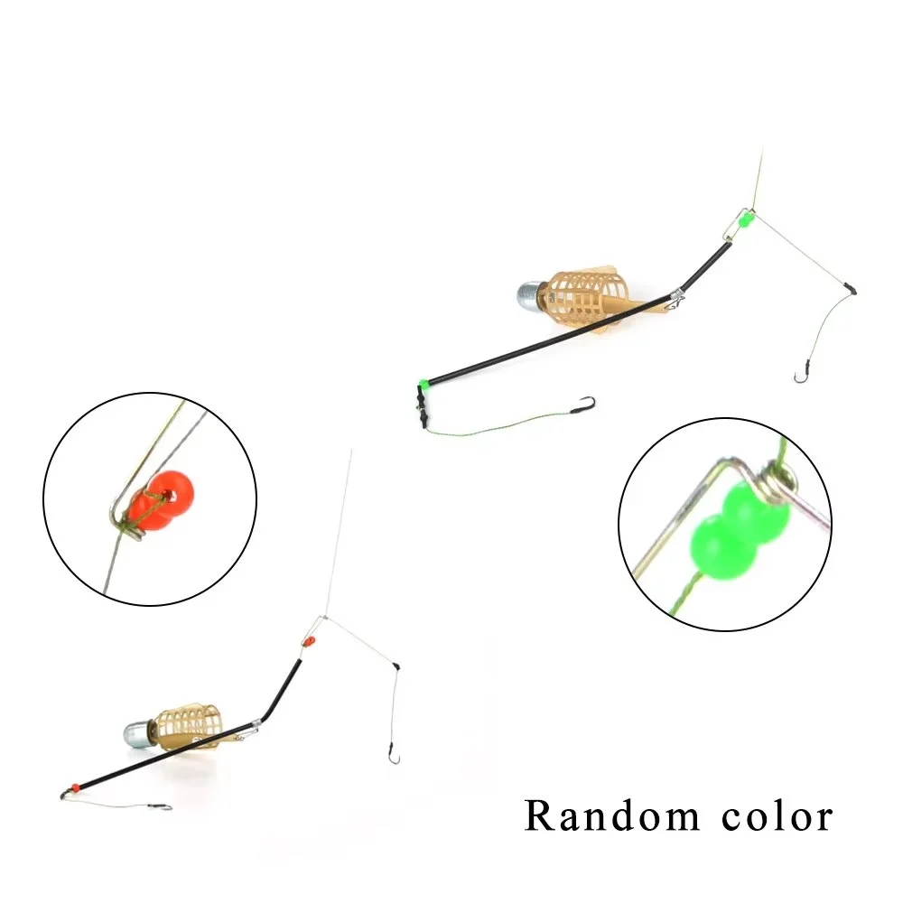 NGB 20g 30g 40g 50g 60g 70g 80g soporte de cesta cebo jaula alimentador con conector ganchos moldeadores accesorio de pesca de carpa - imagen 3