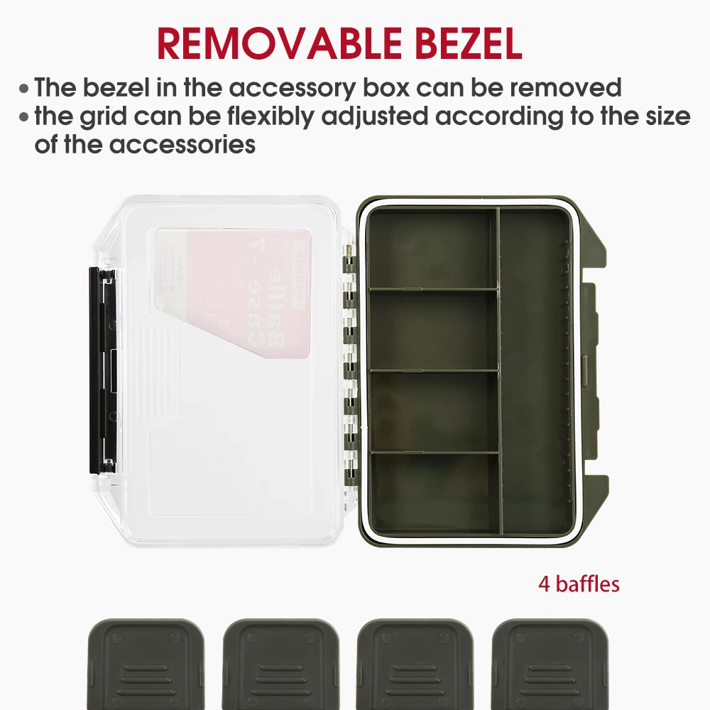 ZUKIBO-estuche de pesca de doble cara, caja de señuelos de pesca, plantilla de calamar, cebo de Minnows, caja de aparejos de pesca, contenedor de almacenamiento - imagen 5