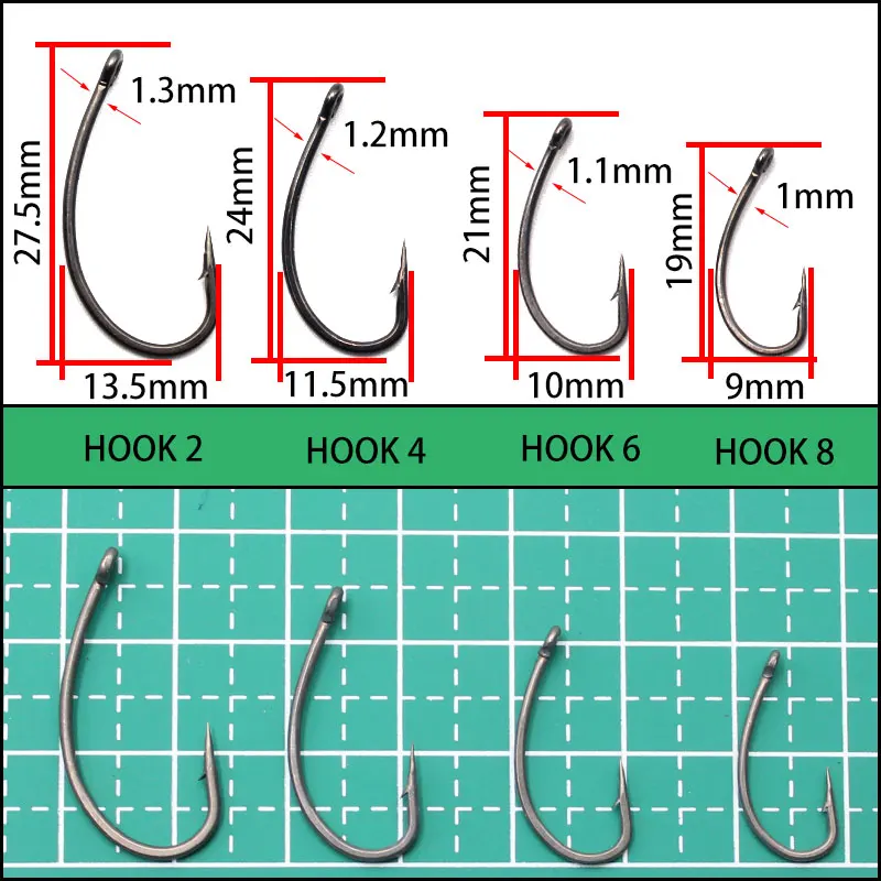 Anzuelos de carpa PTFE - Vista completa del producto