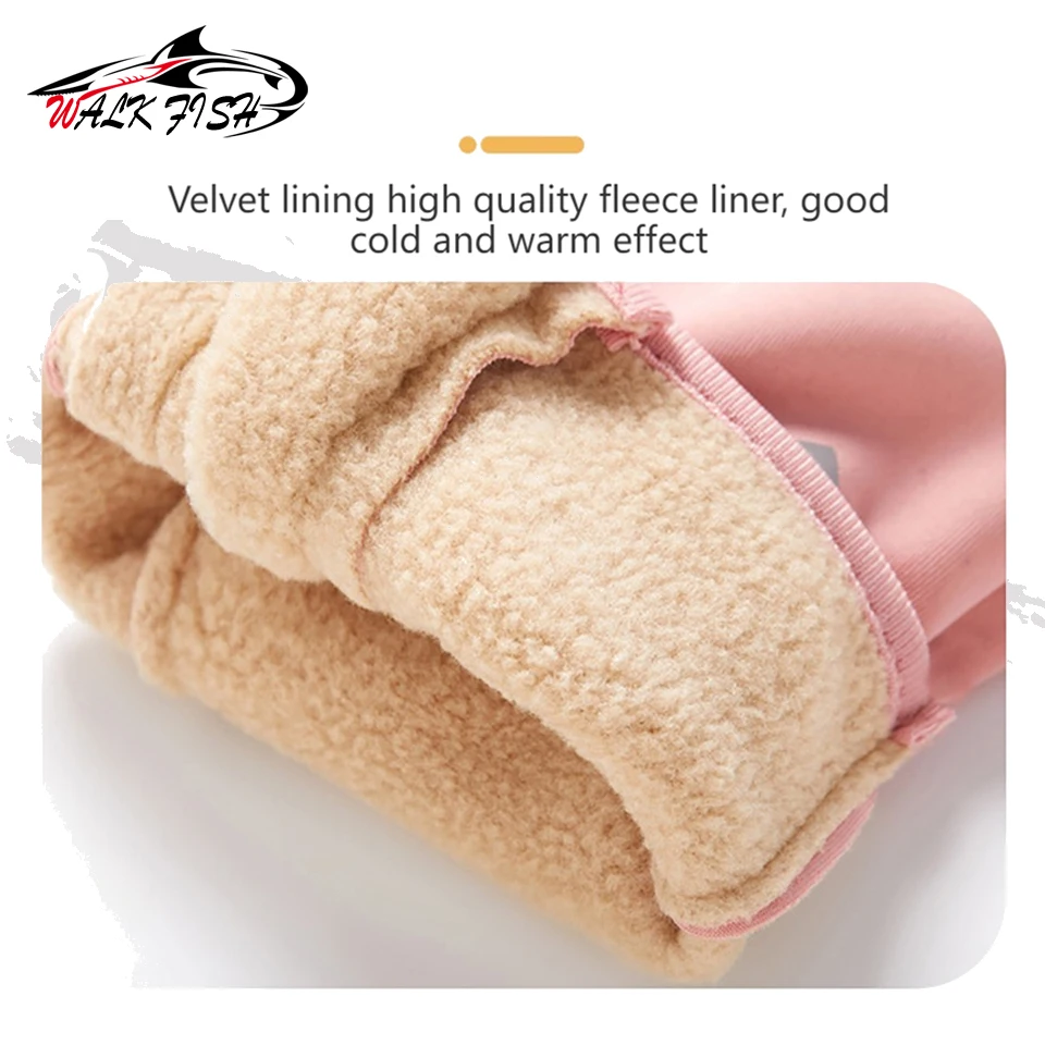 Guantes de pesca WALK FISH para niños, juego de nieve, dibujos animados, lindo hombre, mujer, Otoño Invierno, mantener el calor, esquí, ciclismo, antideslizante grueso - imagen 5