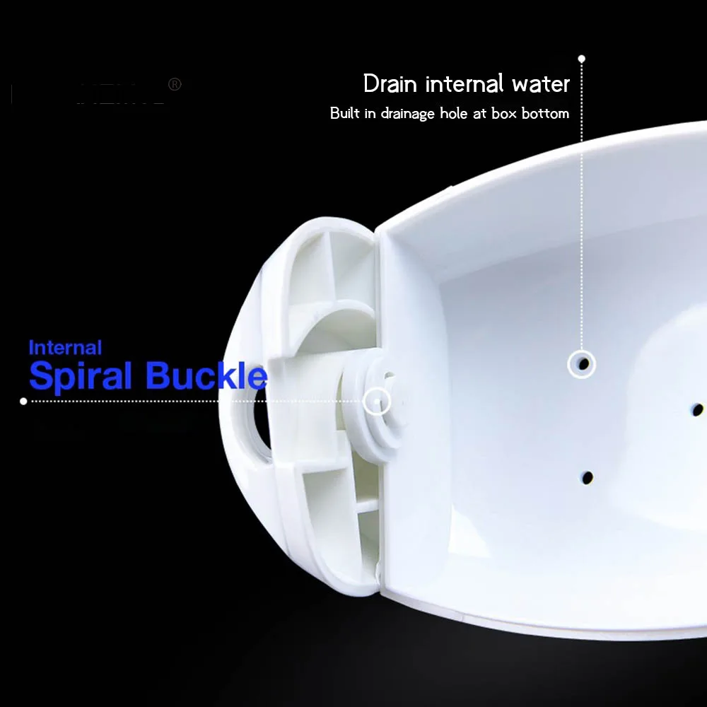 Cubierta para gafas de natación, interruptor giratorio portátil transparente, cubierta ligera para gafas de natación, caja de gafas de natación, drenaje - imagen 5