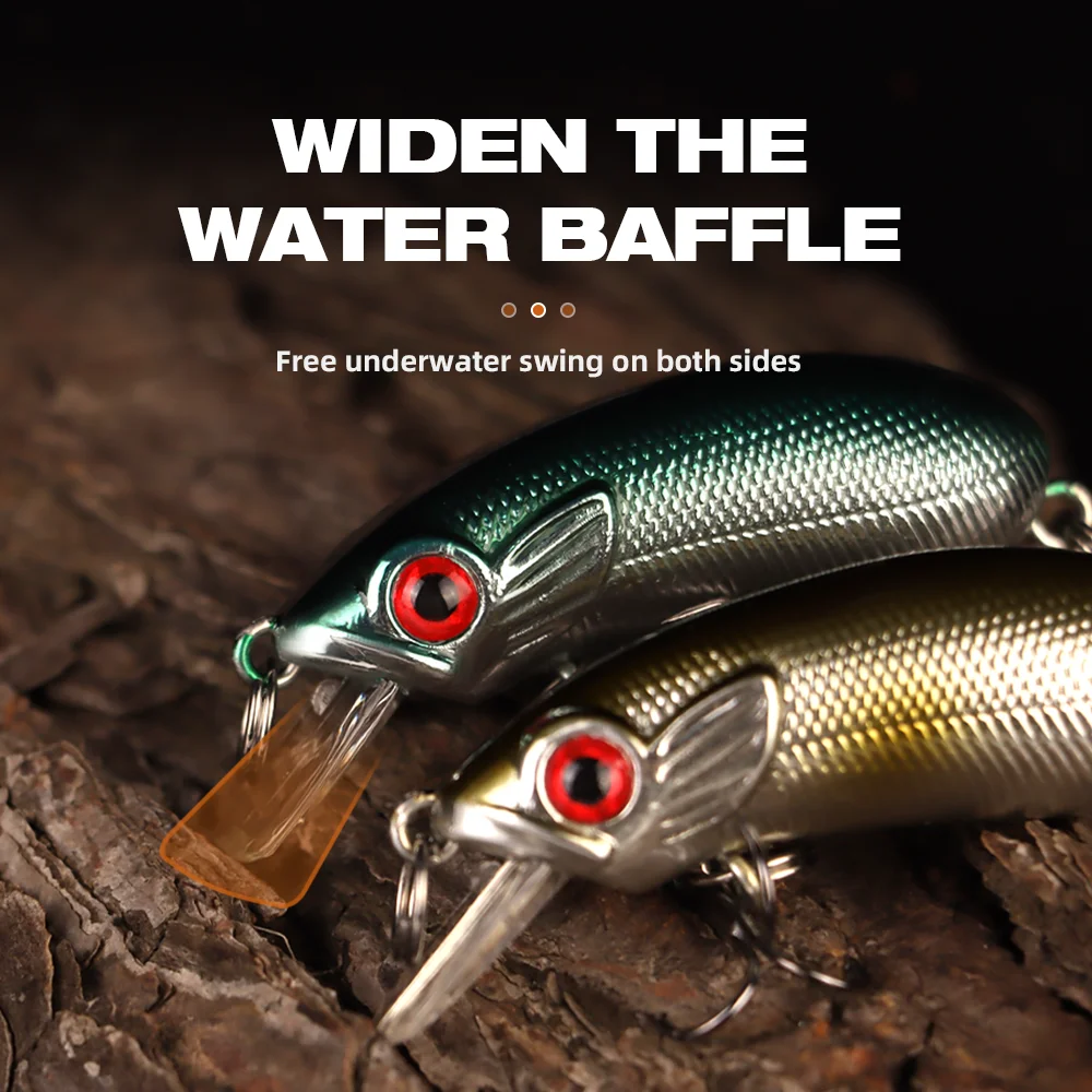 THORFORCE-señuelo de pesca Crankbait Minnow, 50MM, 6,5G, Wobblers, cebo duro Artificial flotante, señuelo de lubina de mar, aparejos de pesca de plástico - imagen 4