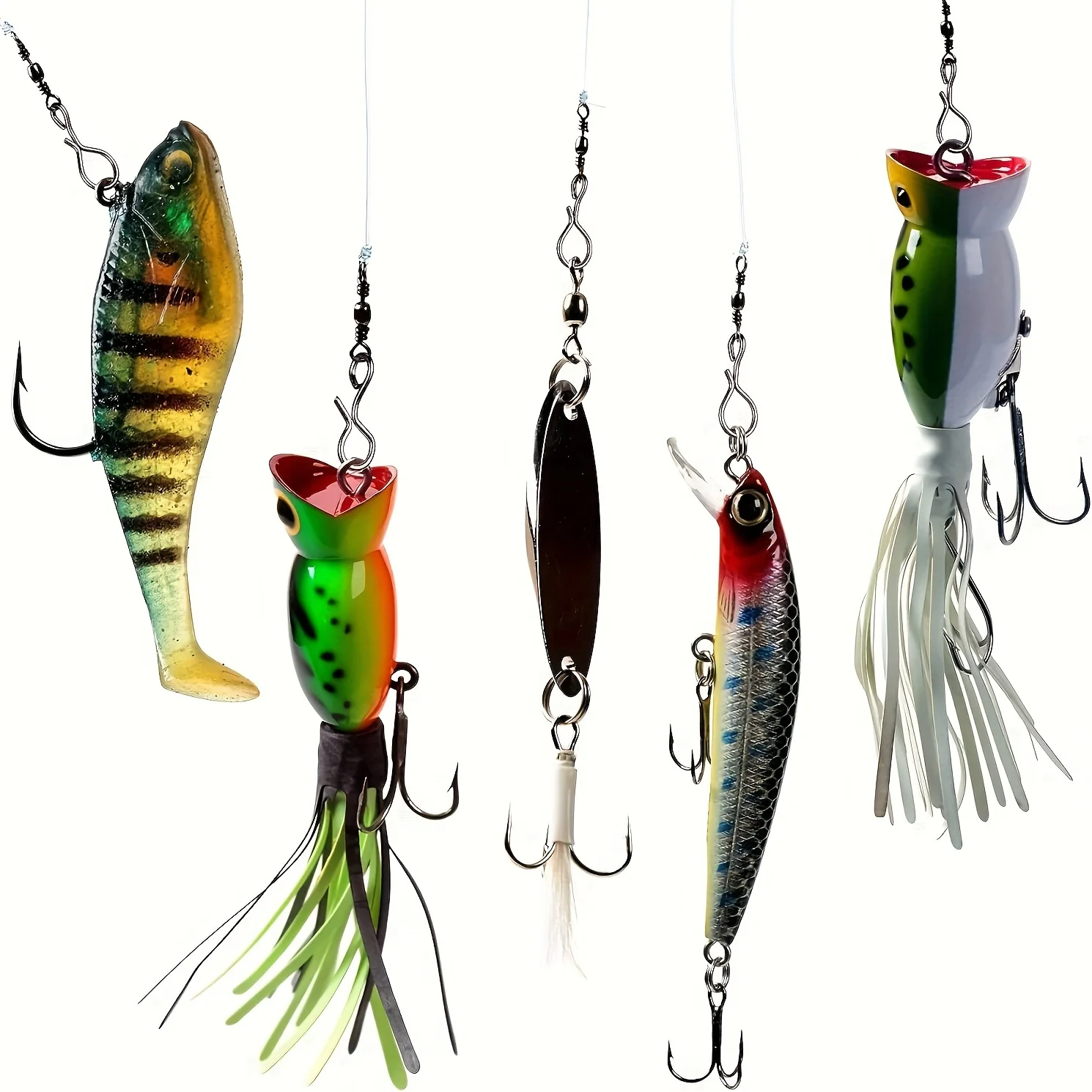 Juego de Mosquetones de Pesca con Mosca TAKBAS - Mosquetones de Acero Inoxidable de Cambio Rápido para Moscas, 25/50/100/200pcs Tamaño XS/S/M/L - Roturas de Alta Resistencia - imagen 2