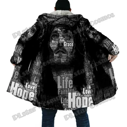 DP65 Capa de pesca invierno con capucha lana gruesa – calavera 3D