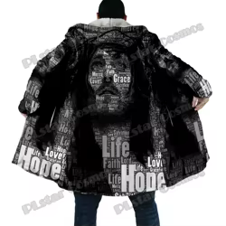 DP65 Capa de pesca invierno con capucha lana gruesa – calavera 3D