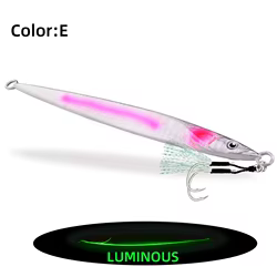 5 uds nuevo 80g 150g 250g 300g largo hundimiento rápido Jigging señuelo de pesca fundición plantilla luminosa señuelo pesca de mar Trolling aparejos de Jigging