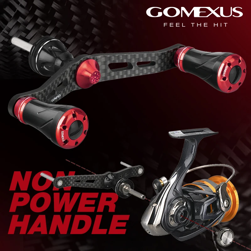 Gomexus Manivela de Carrete Lock Type Eging para Daiwa Revros Ninja LT Shimano Nasci Sedona Sahara Spinning Reel Double Handle 72mm 98mm Carbono - imagen 5