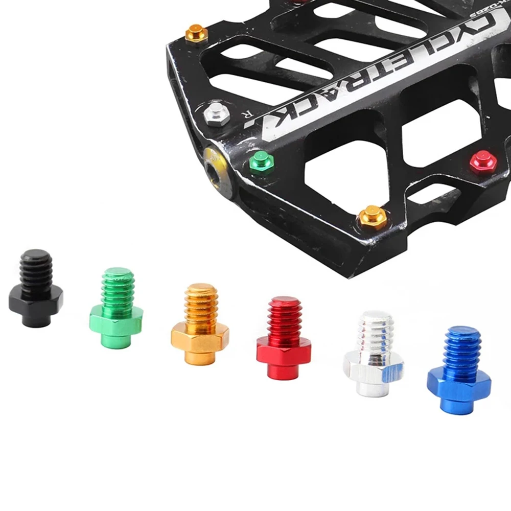 Bicicleta de carretera MTB aleación de aluminio bicicleta de montaña tornillo antideslizante CNC tornillos de Pedal de perno fijo pernos de Pedal de bicicleta de uñas antideslizantes - imagen 2
