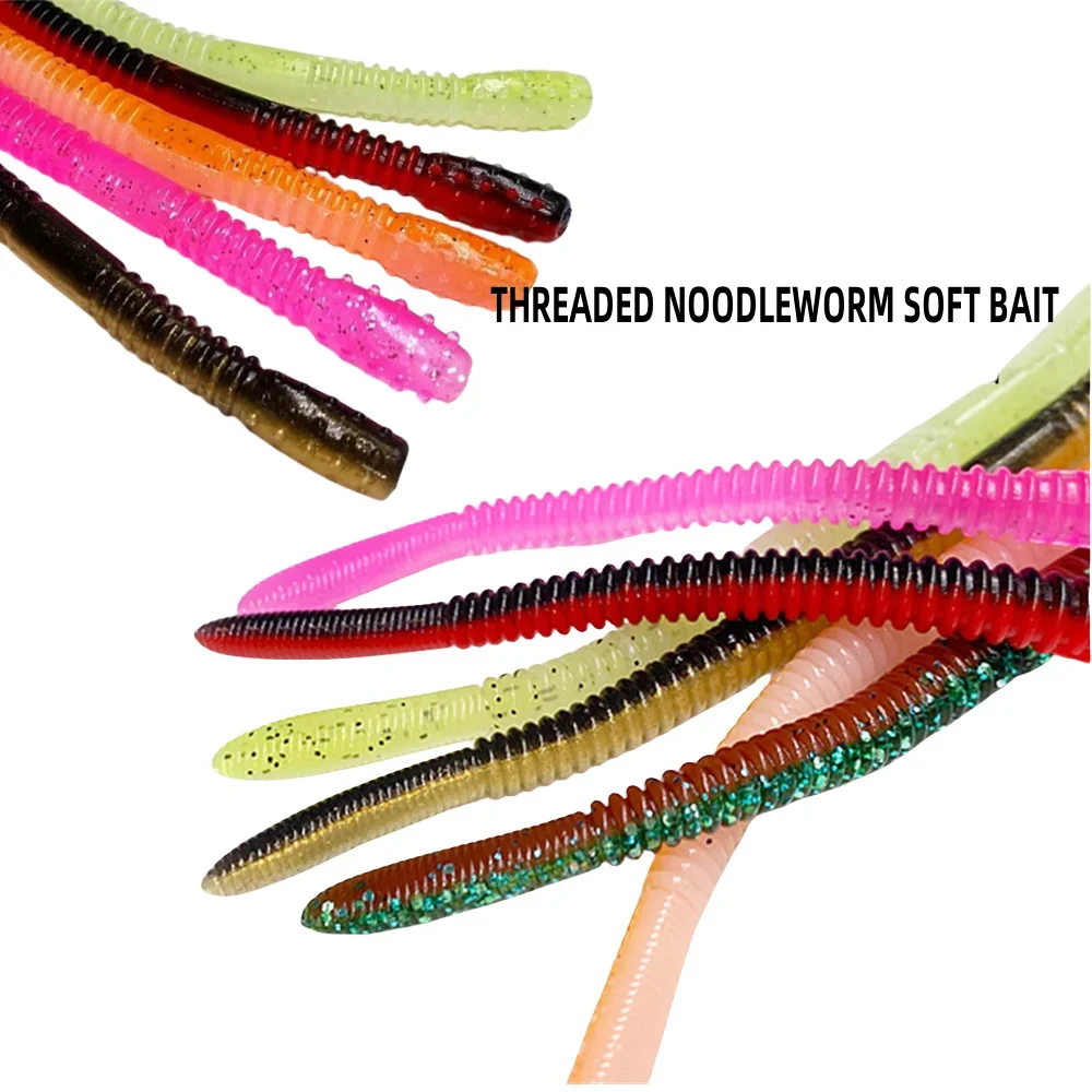 MUKUN-cebo suave de silicona para truco de gusanos, 10cm/1,85g, 13cm/3,7g, Leurre Souple para todos los peces, Iscas, Señuelos de Pesca artificiales, gusanos en barra - imagen 3