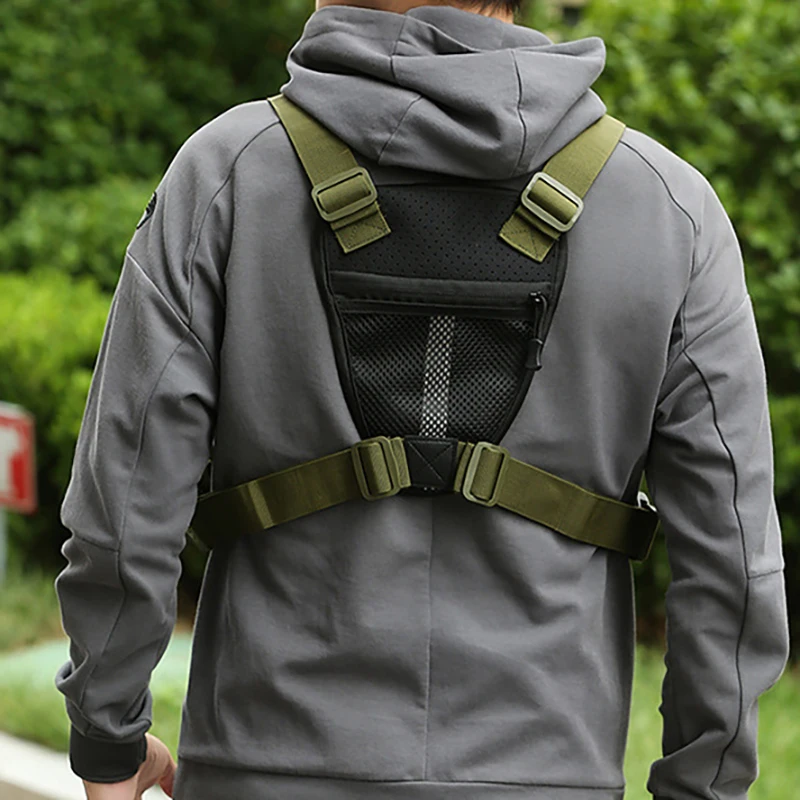 Chaleco de pesca táctico, mochila con señuelo para viajes al aire libre, bolsas de pecho para correr, Molle, senderismo, ciclismo, caza, escalada, Camping, bolsa deportiva - imagen 3