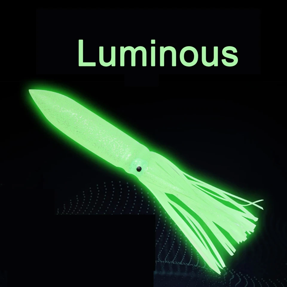 1 unidad de 30cm de pulpo de goma de PVC, cebo Artificial suave, faldas de calamar brillantes, señuelo suave, señuelo de pesca, señuelo de pesca curricán - imagen 3