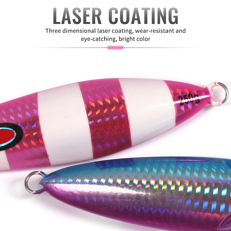 TEASER-señuelo de pesca de hundimiento lento, 270g, 350g, 450g, cuchara de fundición de Metal, cebo Artificial, aparejos de pesca de mar - imagen 4