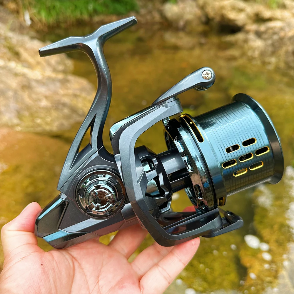 Carrete de pesca Spinnig de larga distancia, serie 8000 9000 10000 12000 14000, equipo de pesca de barco de arrastre máximo de 20KG para gran juego, pez, carpa, Lucio - imagen 5