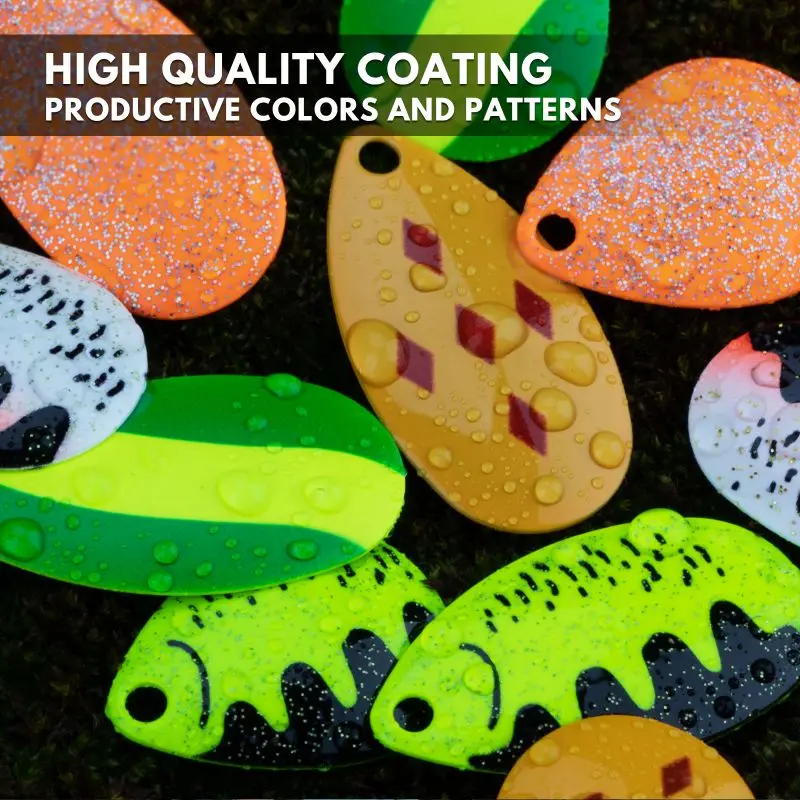 THKFISH-SEÑUELOS DE Metal con lentejuelas giratorias, 10 piezas, cuchara de lentejuelas de ruido reflectante de colores, cebos duros artificiales DIY - imagen 4