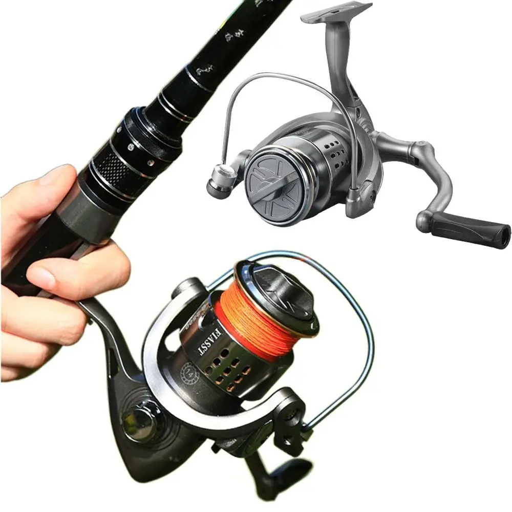 Carrete de pesca giratorio con relación de engranaje 5,2: 1, modelo 1000-7000, equilibrio antivibración, rueda de sedal de pesca de mar, copa de sedal de Metal resistente al desgaste - imagen 2