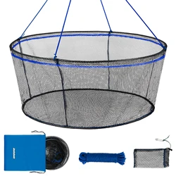 Red de lanzamiento plegable para camarones y cangrejos en muelles