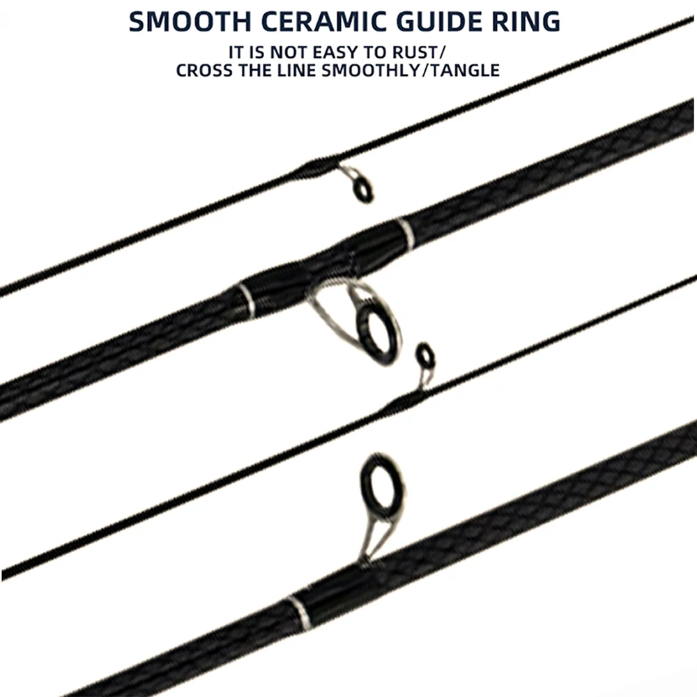 Carrete de caña de pescar UL Combo, 1,68-1,8 m, fibra de carbono, fundición giratoria para lubina, trucha, cebo, peso 0,5-8g, señuelo Jigging, parte superior sólida suave - imagen 3