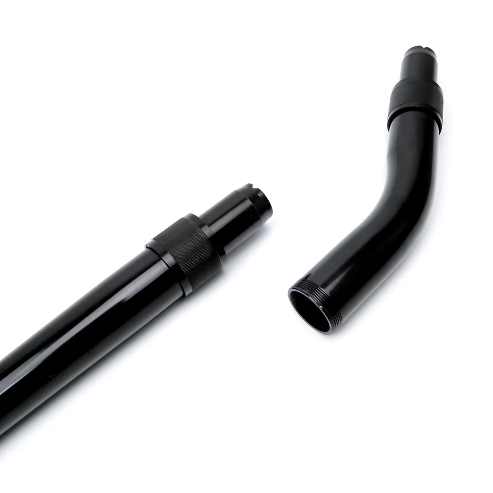 Mango recto/curvo intercambiable con extremo doblado de aluminio para caña de pescar, caña de juego grande, caña de pescar para barco de fibra de vidrio, 3 secciones - imagen 5