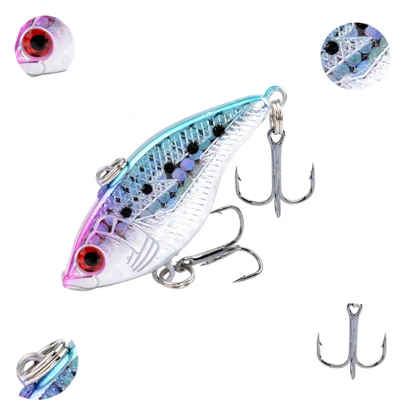 Cebo VIB vibratorio para pesca, bloque de plomo vibratorio, cebo de cuentas, equipo de pesca biónico láser, bambú Elopichthyoides, 5cm, 14g, nuevo - imagen 4