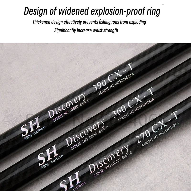 Tres varillas negras con la palabra descubrimiento en ellas