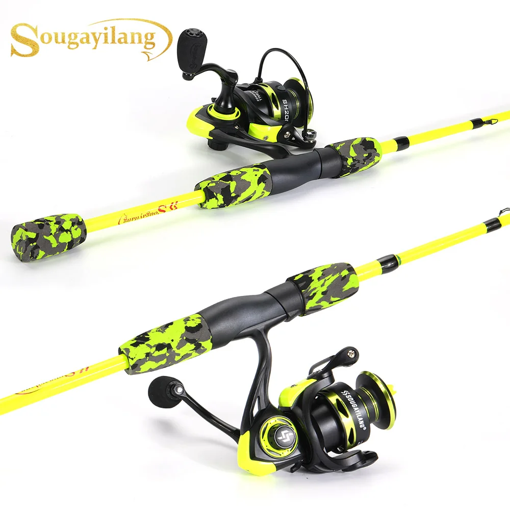 Combo Spinning Sougayilang – Caña de carbono 1,7m y carrete 1000-3000
