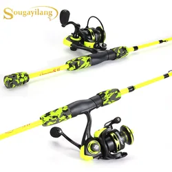 Combo Spinning Sougayilang – Caña de carbono 1,7m y carrete 1000-3000