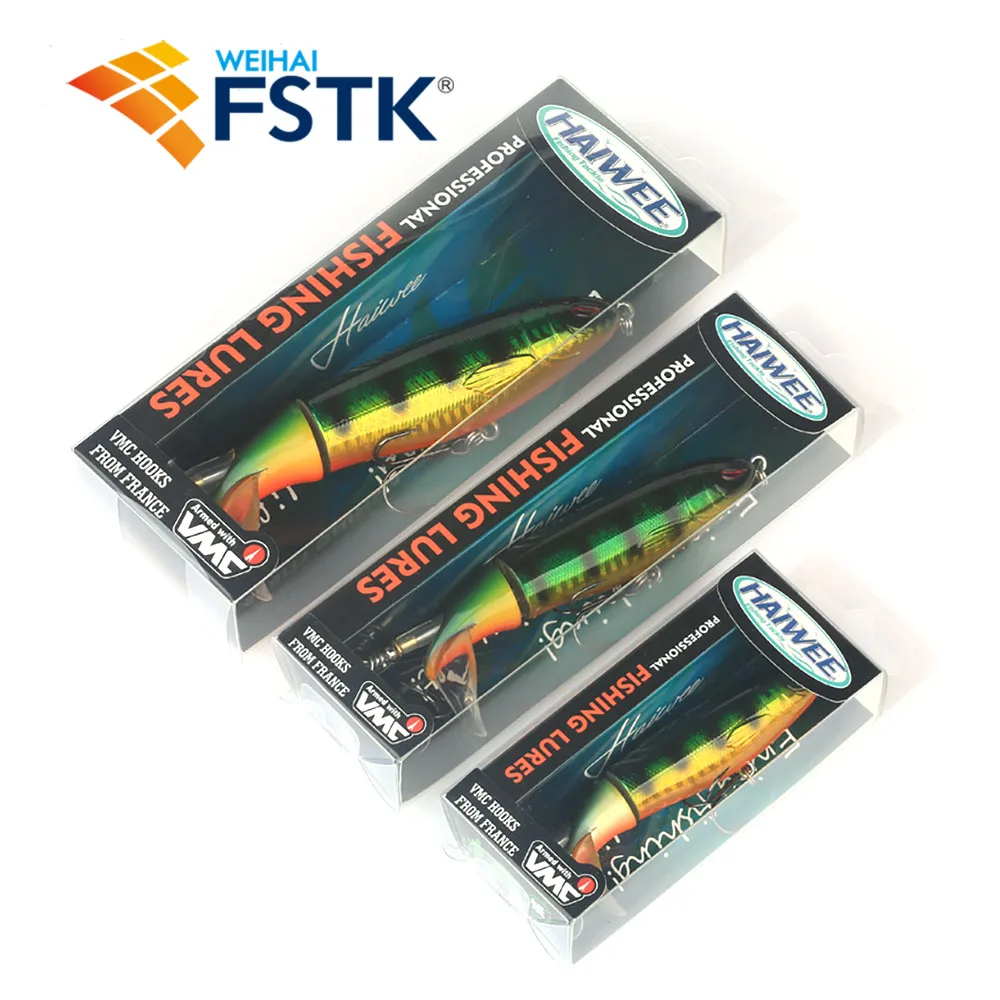 Fstk-Tractor de superficie de agua, cebo duro de plástico, lápiz de vibración rápida, señuelo de pesca Whopper Popper - imagen 5