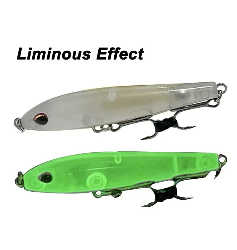 Un señuelo verde y blanco con un gancho