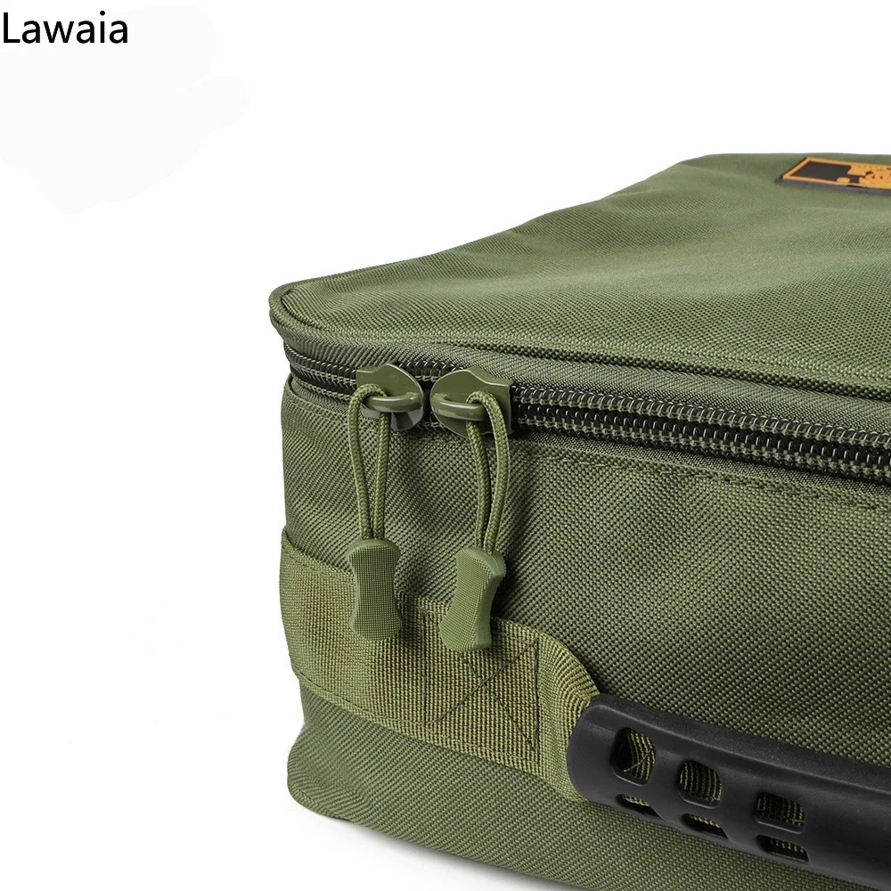 Lawaia-Bolsa de pesca con rueda de carpa, accesorio a prueba de salpicaduras, 37x37x15cm, 1 bolso - imagen 4