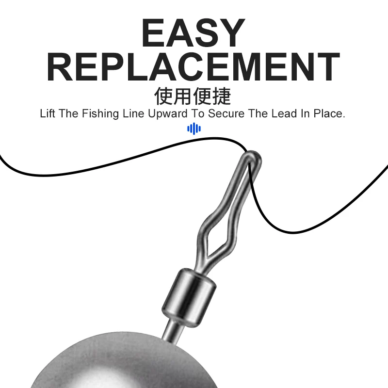 TEASER-A014, 50 unids/lote/bolsa, 2,5g, 3,5g, 5g, 7g, 10g, 14g, 20g, accesorios de pesca, pesas redondas de gota de agua de pesca - imagen 5