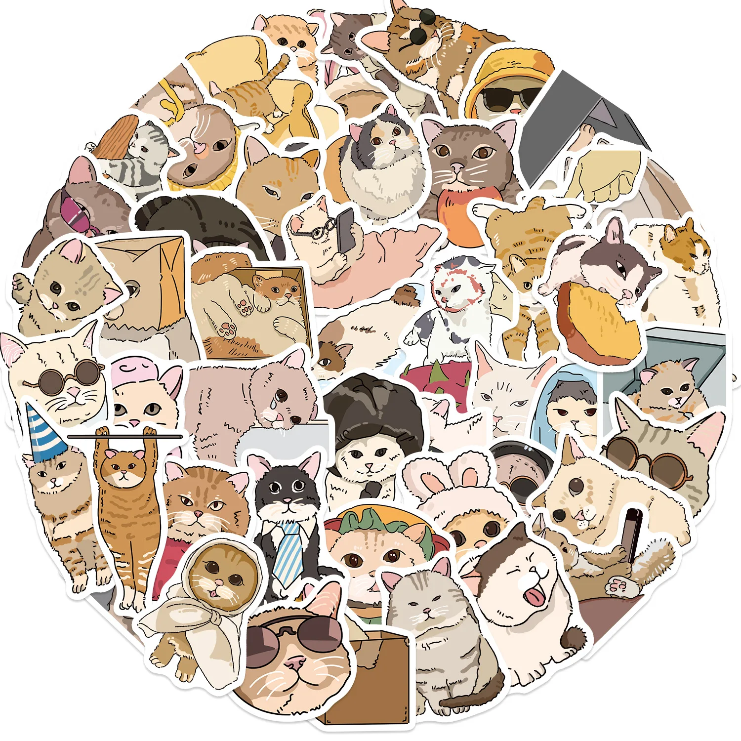 Pegatinas impermeables de gatos para portátil y guitarra - imagen 3