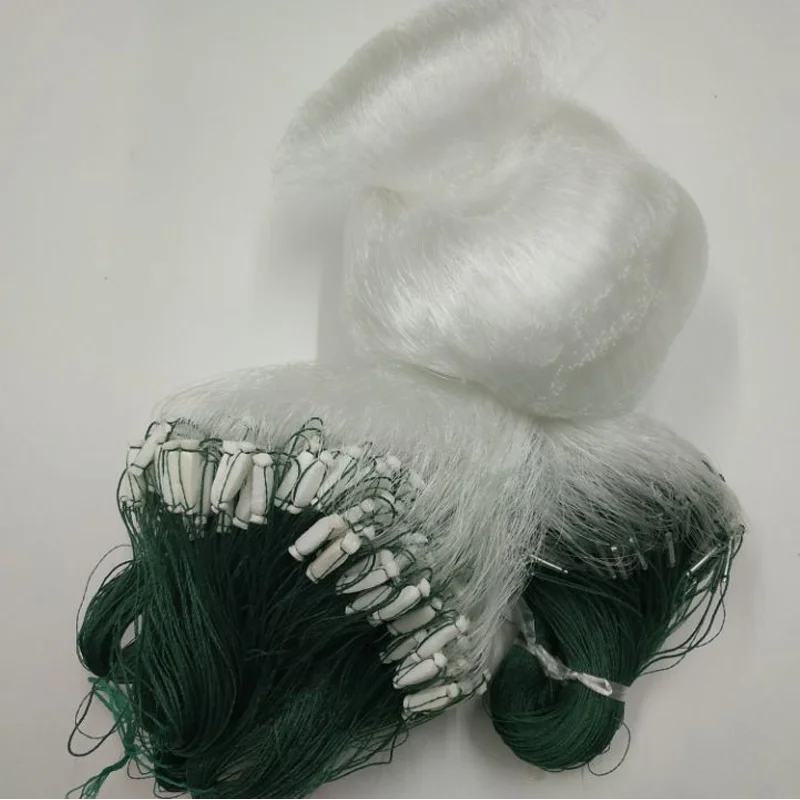 Red de pesca de una sola capa de alta calidad, alambre de nailon grueso de 0,25 Mm, trampa para peces de río, altura de 1,7 M, 1 paquete de 50M - imagen 3