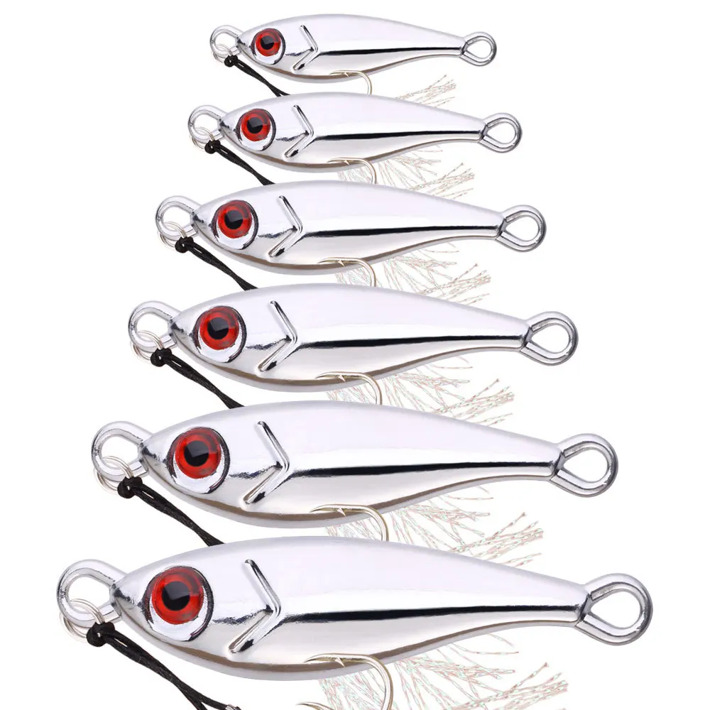 Señuelos Jigging de Metal plateado – Para lubina, caballa y pargo - imagen 3
