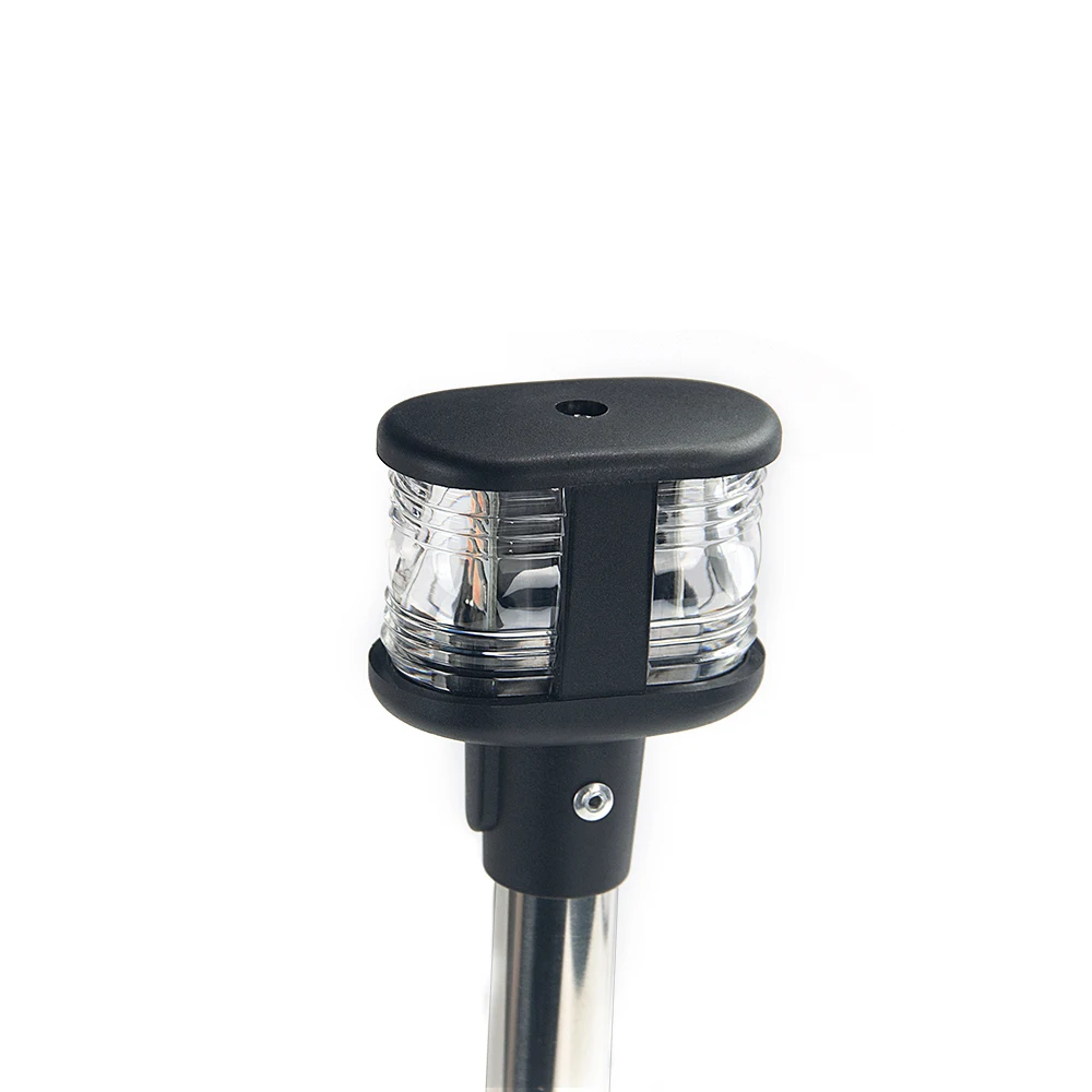 Lámpara de mástil de anclaje de popa, Bombilla de festón de 11 1/2 pulgadas, redonda y con cabezal de luz, varilla de acero inoxidable ANHEART MARINE - imagen 5