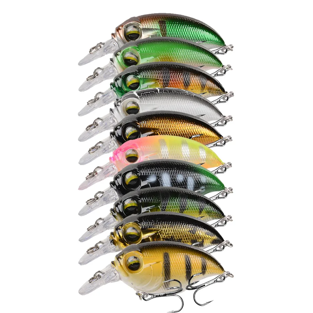 1 Uds. Señuelos de pesca Minnow 6cm 6,2g Topwater Crankbait cebo duro Artificial Wobbler Bass Japón cebo de pesca - imagen 5