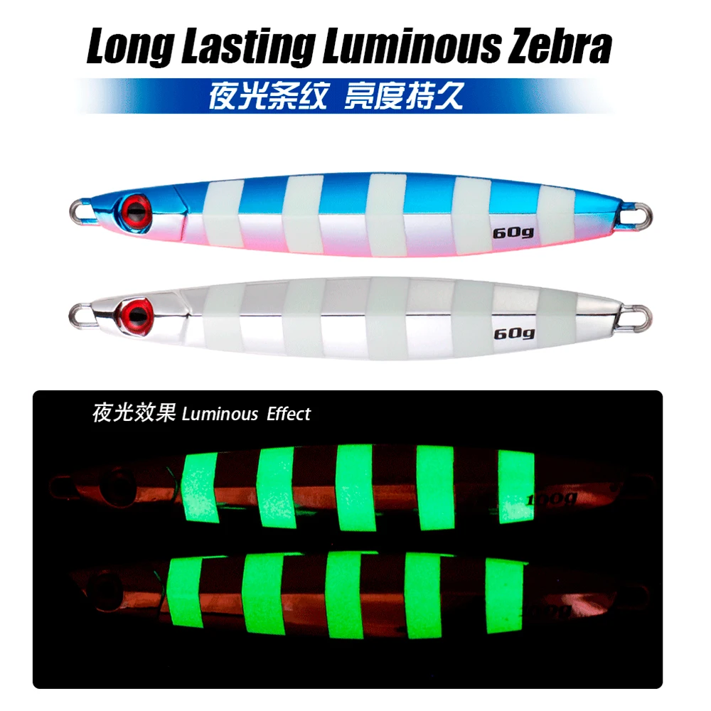 CASTFUN-plantillas de Metal galvanizadas, 40g, 60g, 80g, 100g, Señuelos de Pesca artificiales de mar, cebo de plantilla de Metal Vertical - imagen 4