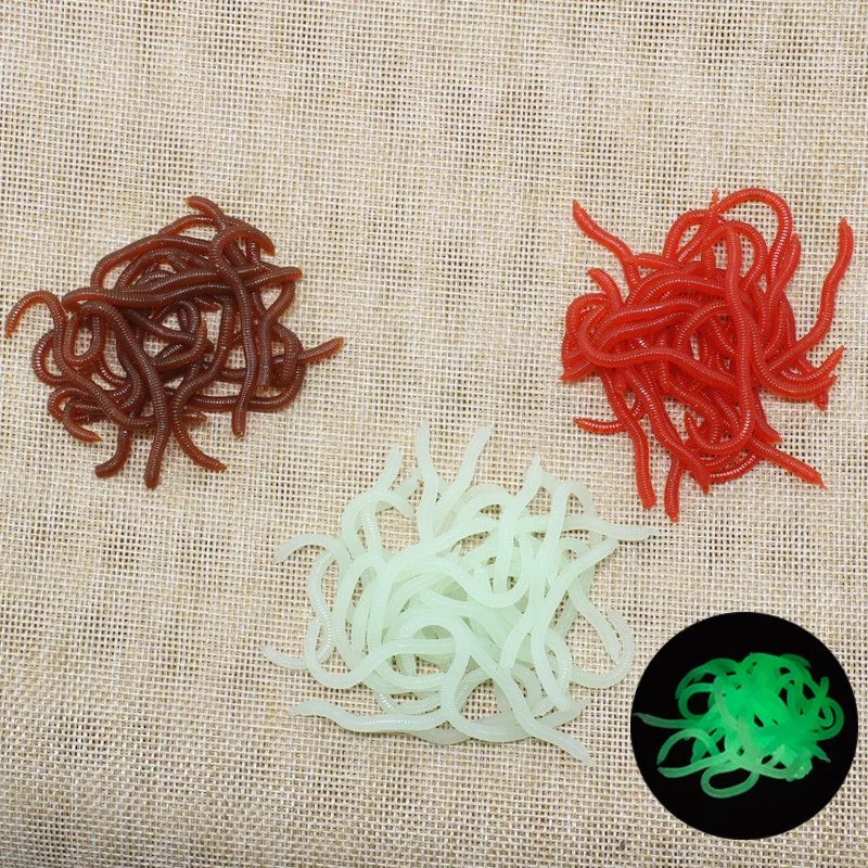 Lombriz realista 8cm – Cebo artificial de silicona con sabor a camarón - imagen 5