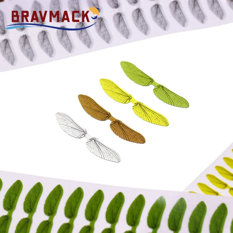 1 hoja de alas de mosca realistas precortadas, Material de atado de moscas, alas de insectos para mosca seca, mosca de piedra, mosca de mosca, ninfas, señuelos de pesca de trucha - imagen 4