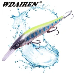 Señuelo artificial Minnow de plástico duro para lubina